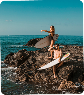 Друзья с досками для Сёрфинга